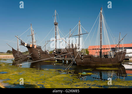 The Wharf of the Caravels, Palos de la Frontera, Huelva province, Region of Andalusia, Spain, Europe Stock Photo