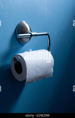 loo roll on holder Stock Photo