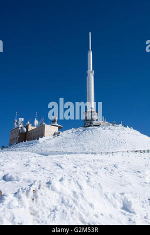 Transmitter TV at the summit of Puy de Dome in Auvergne Rhones Alpes. France Stock Photo