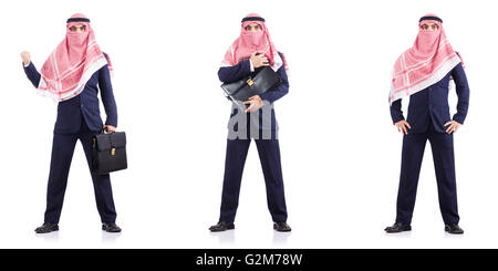 Set of photos with arab businessman Stock Photo