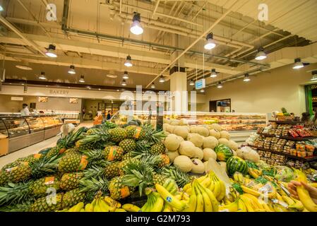 Dubai - JANUARY 7, 2014: Dubai Supermarket Waitrose on January 7 in Dubai, UAE. Dubai Supermarket Waitrose is the largest superm Stock Photo