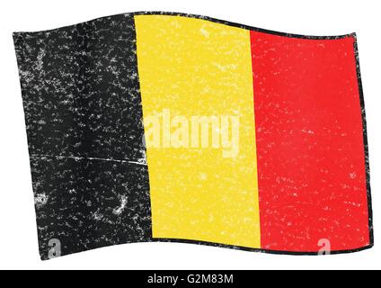 View of belgium flag Stock Photo