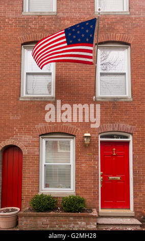 Fell's point historic district Baltimore Maryland Stock Photo