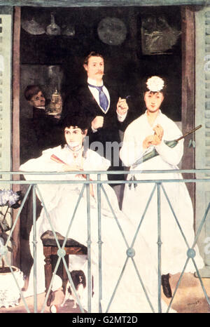 le balcon,edouard manet 1868 Stock Photo