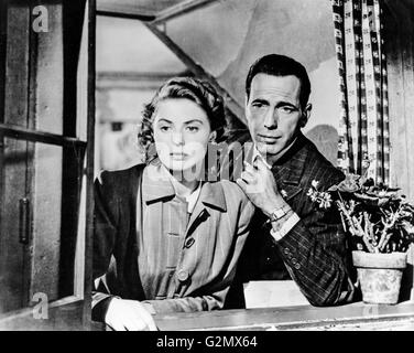 Humphrey Bogart,Ingrid Bergman in casablanca,1942 Stock Photo