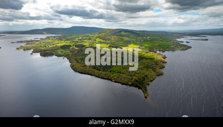 Headland peninsula Ogonnelloe, Lakelands, Lake Derg, Lough Derg on the River Shannon, COUNTY CLARE, Clare, Ireland, IE, Europe, Stock Photo