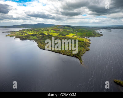 Headland peninsula Ogonnelloe, Lakelands, Lake Derg, Lough Derg on the River Shannon, COUNTY CLARE, Clare, Ireland, IE, Europe, Stock Photo