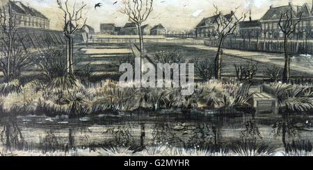 Painting by the famous Dutch artist Vincent Van Gogh (30th March 1853 - 29th July 1890), work titled 'Nursery'. Painted in 1881. Stock Photo
