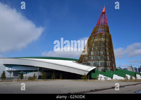 Sport palace and skate ring in Astana, capital of Kazakhstan Stock Photo