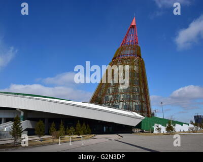 Sport palace and skate ring in Astana, capital of Kazakhstan Stock Photo