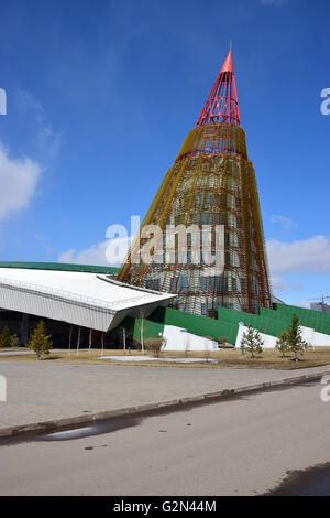 Sport palace and skate ring in Astana, capital of Kazakhstan Stock Photo