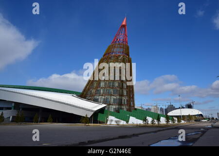 Sport palace and skate ring in Astana, capital of Kazakhstan Stock Photo