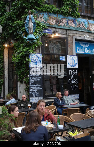 eating out in Antwerp, Belgium Stock Photo
