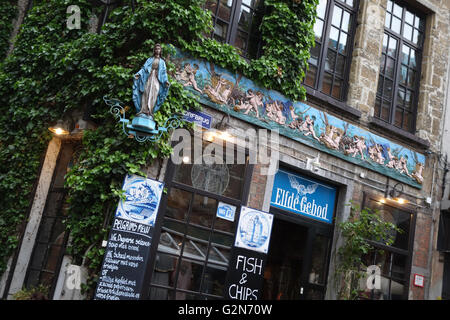 eating out in Antwerp, Belgium Stock Photo
