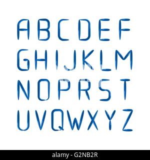 English modern letters set over black Stock Vector