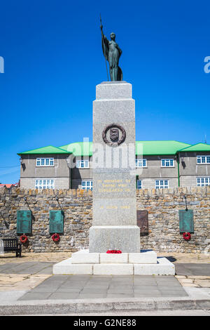 Liberation Monument, Stanley, East Falkland, Falkland Islands, British Overseas Territory. Stock Photo