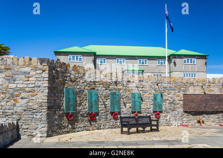 Liberation Monument, Stanley, East Falkland, Falkland Islands, British Overseas Territory. Stock Photo