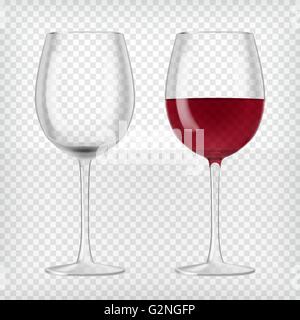 Two wine glasses Stock Vector