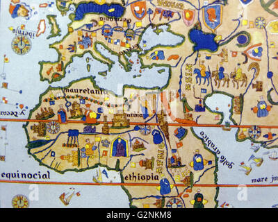 Map of the World, drawn 1500, the first to show America. By Juan de la ...