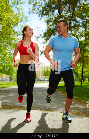 Couple running Stock Photo