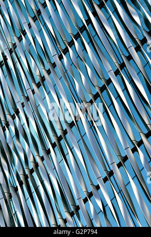 Abstract modern architecture background pattern formed of external facade of office building London England UK