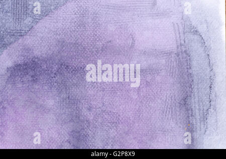 violet  watercolor painted on paper background texture Stock Photo
