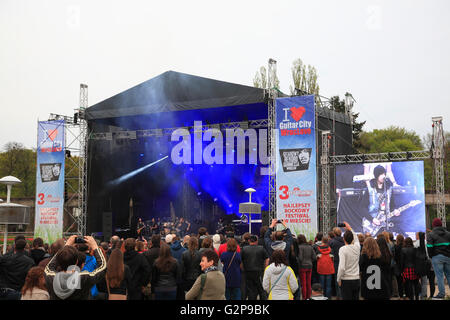 Rockkonzert STATUS QUO at Hala Stulecia, Wroclaw, Silesia, Poland, Europe Stock Photo