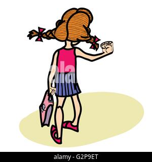 Girl threatens with a fist Stock Vector