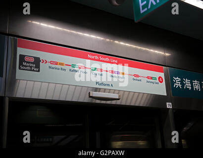 MRT Mass Rapid Transport system station in Singapore Stock Photo