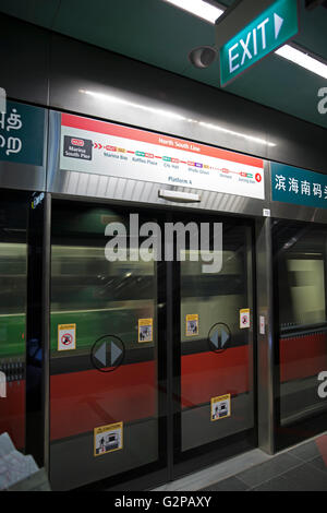 MRT Mass Rapid Transport system station in Singapore Stock Photo