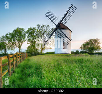 Ashton Windmill, an 18th century tower mill near Chapel Allerton in Somerset Stock Photo