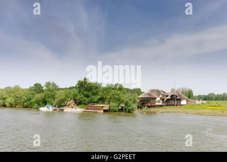 Tourist camp in the Danube Delta, Romania, Dobrogea, Dobruja, Dobrudscha , Stock Photo