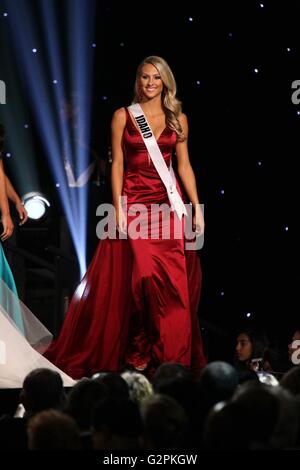 Las Vegas, NV, USA. 1st June, 2016. Miss Idaho USA, Sydney Halper in attendance for The 2016 MISS USA Preliminary Competition - Part 2, T-Mobile Arena, Las Vegas, NV June 1, 2016. Credit:  James Atoa/Everett Collection/Alamy Live News Stock Photo