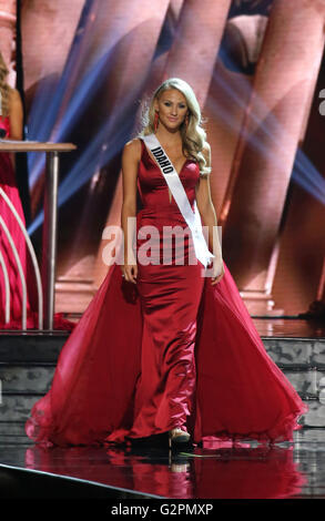 Las Vegas, NV, USA. 1st June, 2016. 01 June 2016 - Las Vegas, Nevada - Miss Idaho, Sydney Blue Halper. 2016 Miss USA Pageant Preliminary Competition at the T-Mobile Arena. Photo Credit: MJT/AdMedia Credit:  Mjt/AdMedia/ZUMA Wire/Alamy Live News Stock Photo