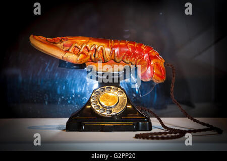 Edinburgh, UK. 2nd June 2016. Press view at the Scottish National Gallery of Modern Art (Modern One). Surreal Landscape exhibition.  Pictured Salvador Dali Lobster Telephone 1938 Pako Mera/Alamy Live News. Stock Photo