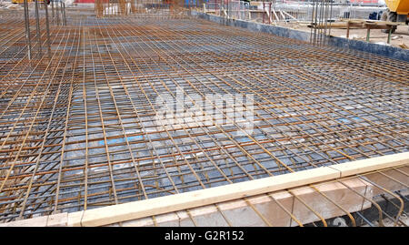 Construction site - Foundation: formwork and framework support Stock ...