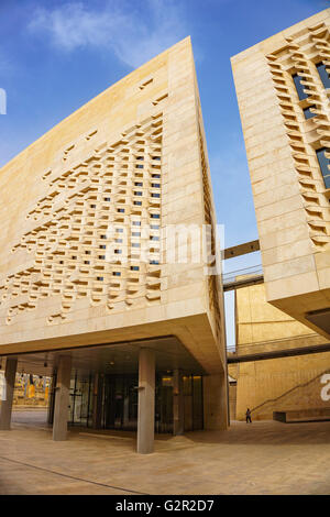 The new Parliament House of Malta. The building was constructed between 2011 and 2015 to designs by Renzo Piano in Valetta Malta Stock Photo