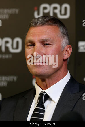 Derby County manager Nigel Pearson during a press conference at the iPro Stadium, Derby. PRESS ASSOCIATION Photo. Picture date: Thursday June 2, 2016. See PA story SOCCER Derby. Photo credit should read: Simon Cooper/PA Wire. RESTRICTIONS: No use with unauthorised audio, video, data, fixture lists, club/league logos or 'live' services. Online in-match use limited to 75 images, no video emulation. No use in betting, games or single club/league/player publications. Stock Photo