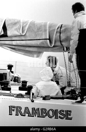 AJAXNETPHOTO. AUGUST, 1985. COWES, ENGLAND, - DUKE AT SEA - HRH PRINCE ...