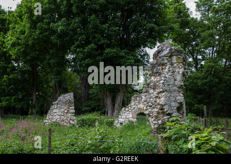 Wraysbury, UK. 23rd May, 2016. The ruins of St Mary's Priory, a Benedictine nunnery built in the 12th century. Stock Photo