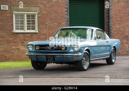 1965 Ford Mustang at Bicester Heritage Centre.  Bicester, Oxfordshire, England Stock Photo