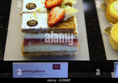 Cakes on display at Cafe Central in Vienna Stock Photo