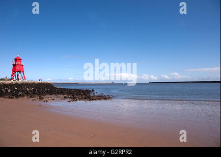 Herd Groyne Lighthouse, South Shields Stock Photo