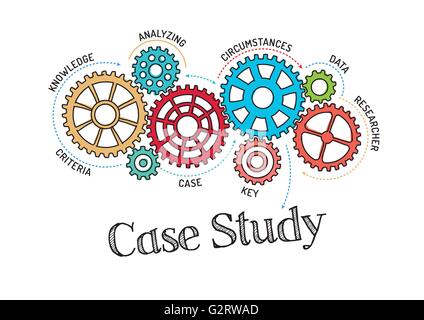 Gears and Case Study Mechanism Stock Vector