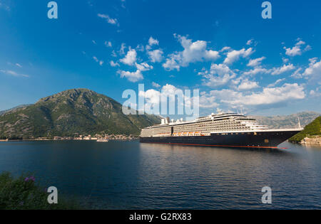 Cruise ship in the Bay of Kotor Stock Photo
