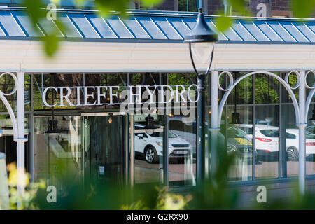 Crieff Hydro sign outside main entrance Stock Photo