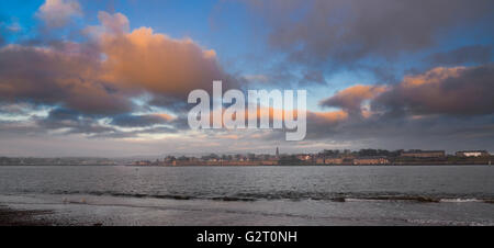 Berwick upon Tweed. During the Border Wars Berwick exchanged hands thirteen times before finally falling to England in 1482. Stock Photo