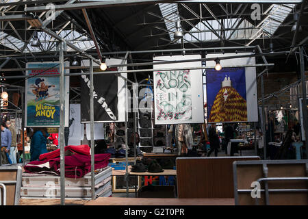 LONDON, UK - APRIL 22, 2016:  Old Spitalfields Market in London. A market existed here for at least 350 years. Stock Photo