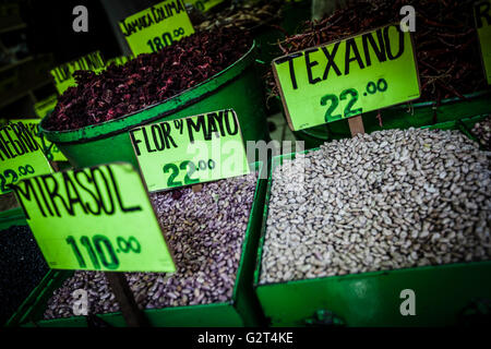 Outdoor mexican marketplace or mercado in Guadalajara downtown, Jalisco, Mexico Stock Photo