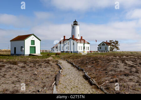 WA11721-00...WASHINGTON - The New Dungeness Light on the Dungeness Spit near Sequim. Stock Photo